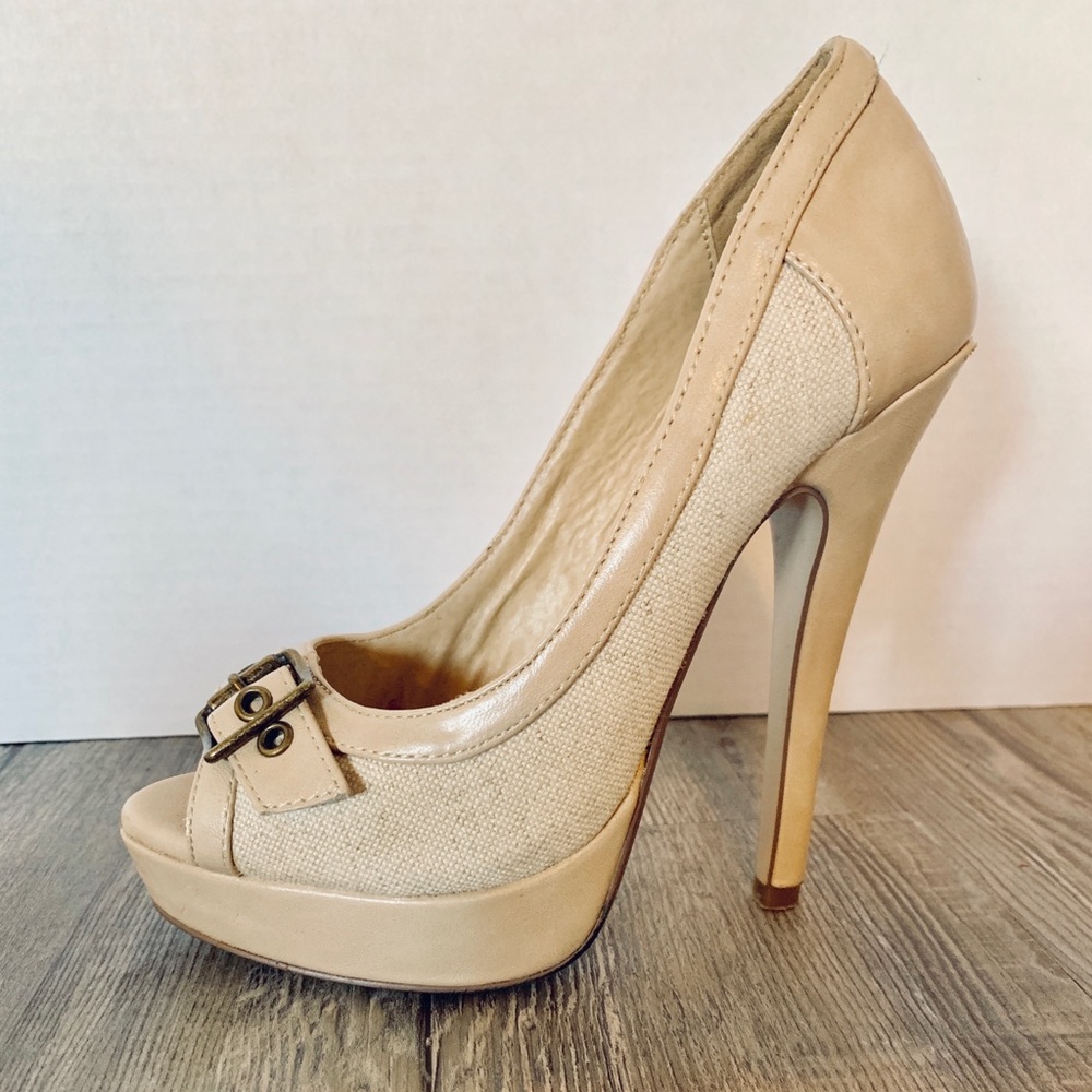 Tan Buckle Heel